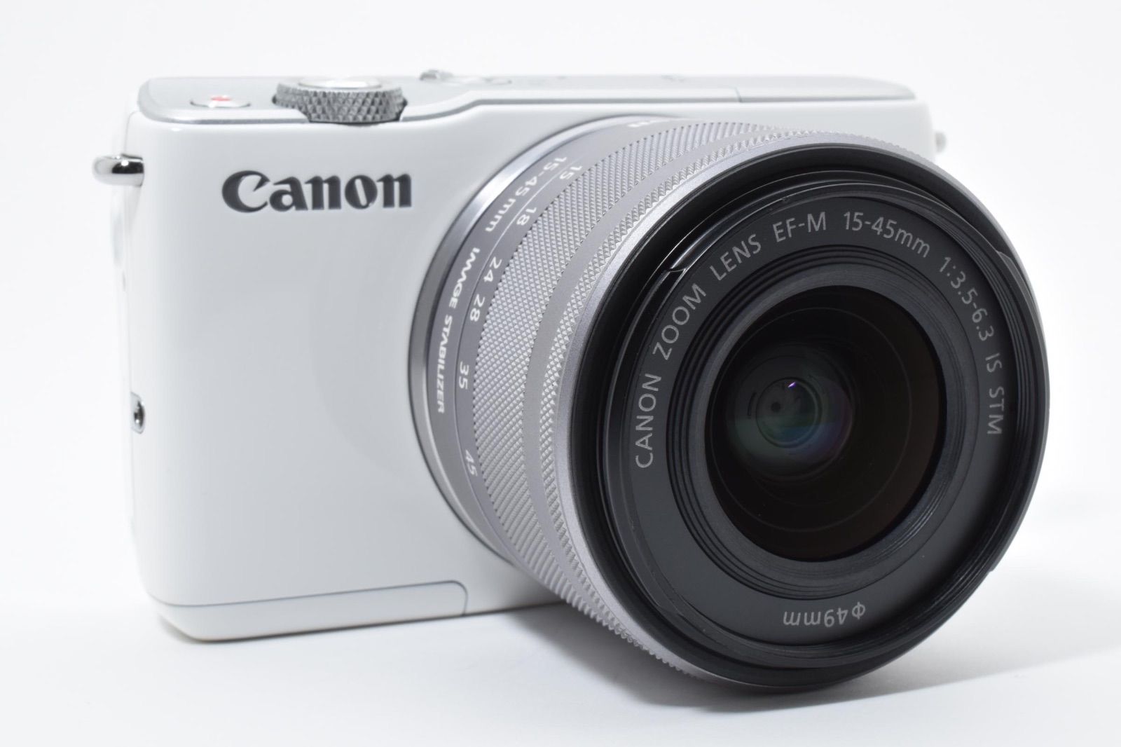 美品】 キヤノン Canon EOS M10 EF-M 15-45mm IS STM ホワイトレンズ