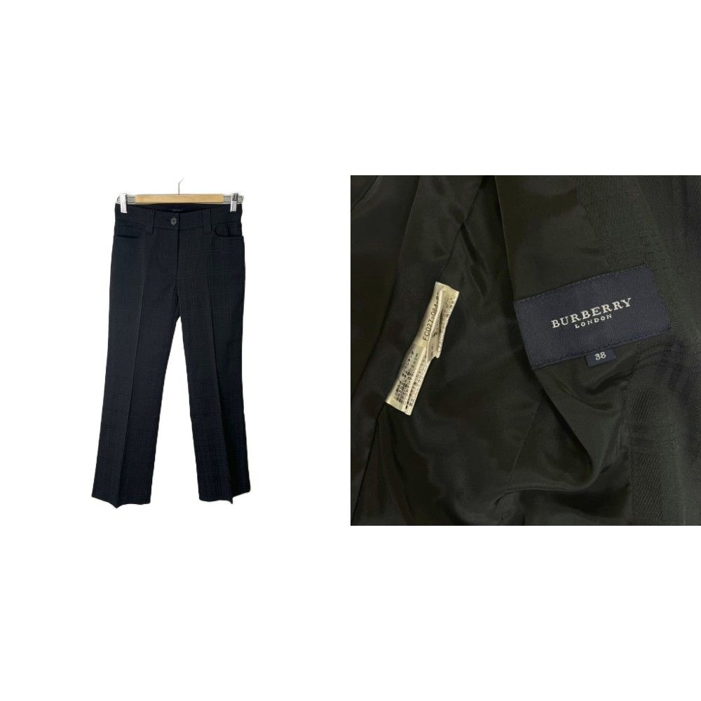 美品✨ バーバリーロンドン スーツ セットアップ パンツ 総裏 38 黒 バーバリー ロンドン BURBERRY LONDON セットアップ スーツ ジャケット