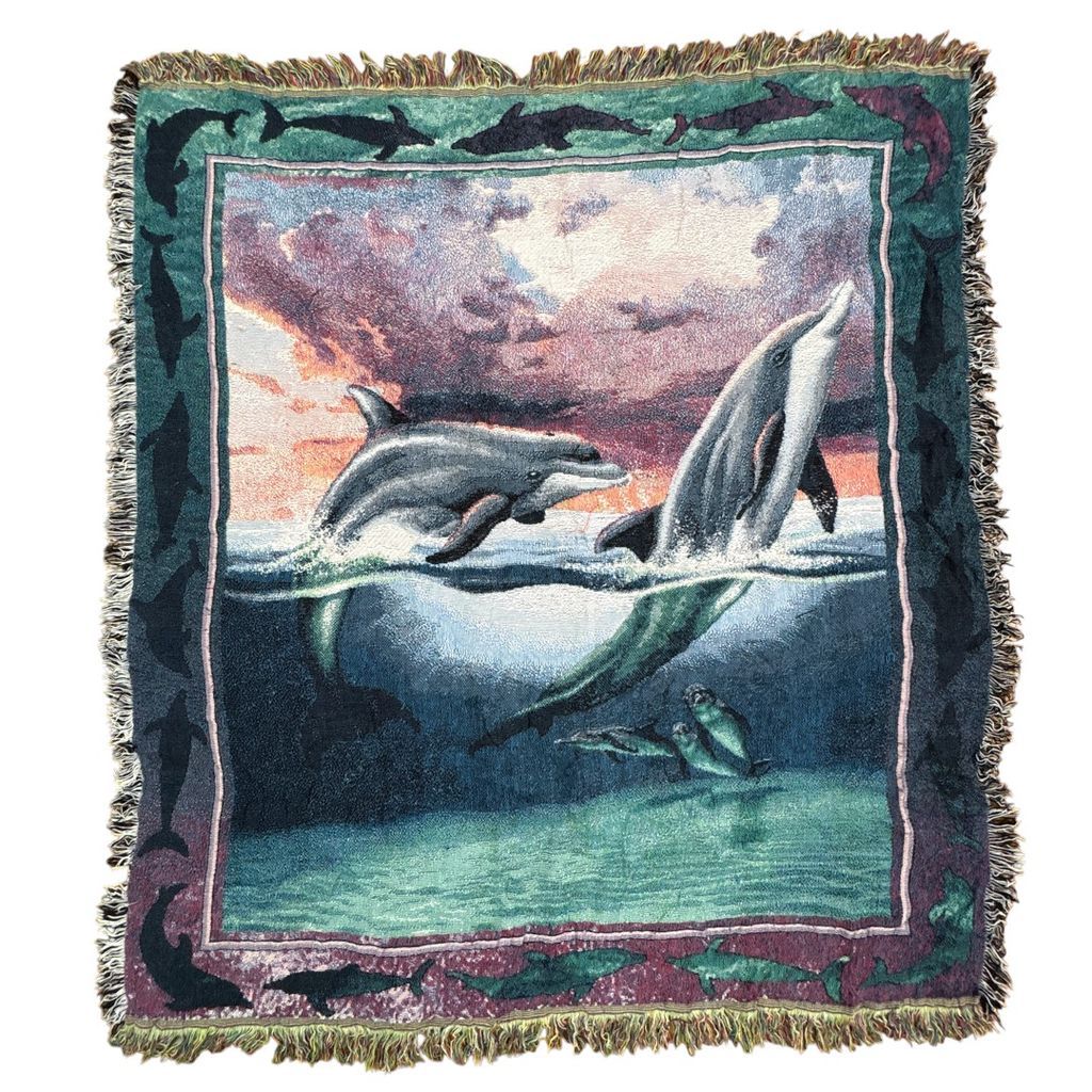 vintageラグ ブランケット マルチカバー タペストリー アニマル 動物