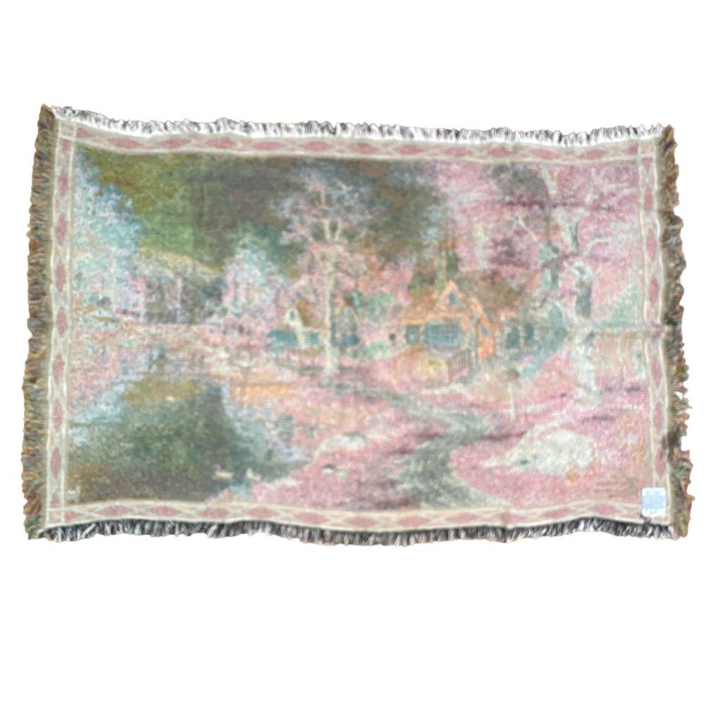 vintageラグ ブランケット マルチカバー タペストリー アート 絵画 USA