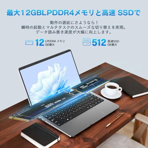 SOOYA ノートパソコン Office 2024搭載 Windows 11 Pro 14インチ 軽量
