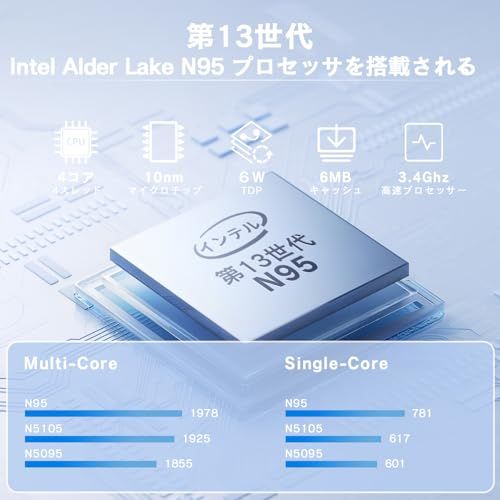 ミニpc 2025新モデル インテル N95 mini pc Windows11 Pro office2024