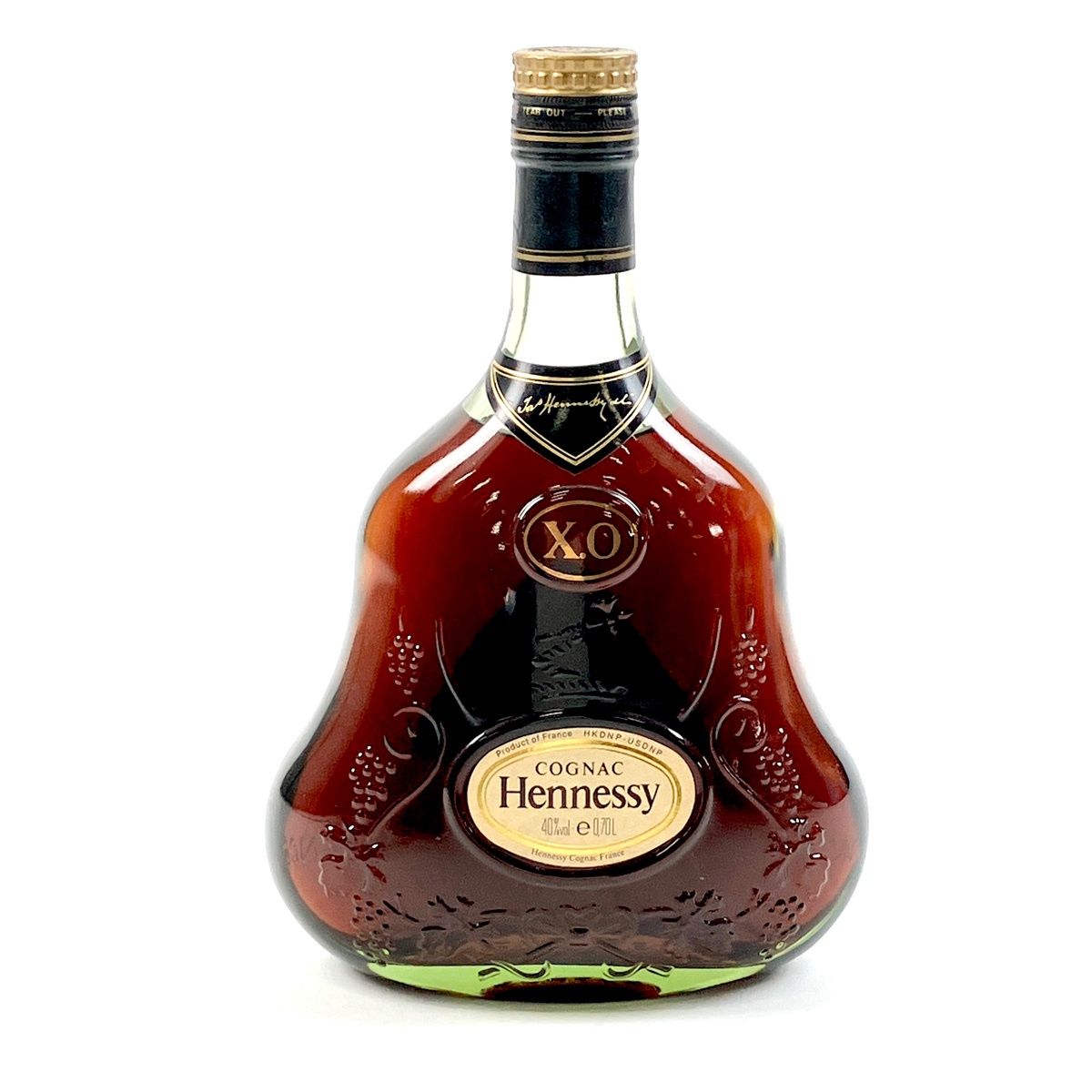 COGNAC Hennessy X.O ブランデー 古酒 グリーンボトル　金蓋 ヘネシー Hennessy XO 金キャップ グリーンボトル 700ml ブランデー
