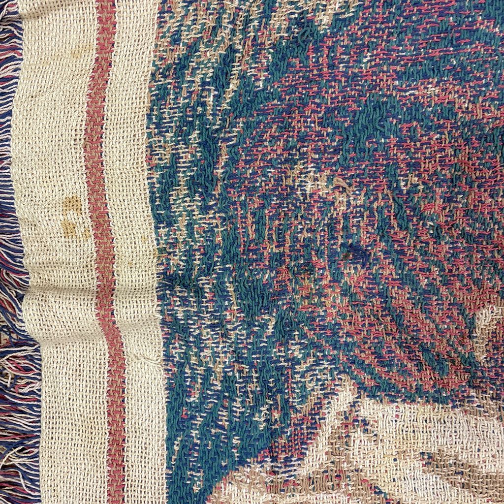 vintageラグ ブランケット マルチカバー タペストリー アート 絵画 母
