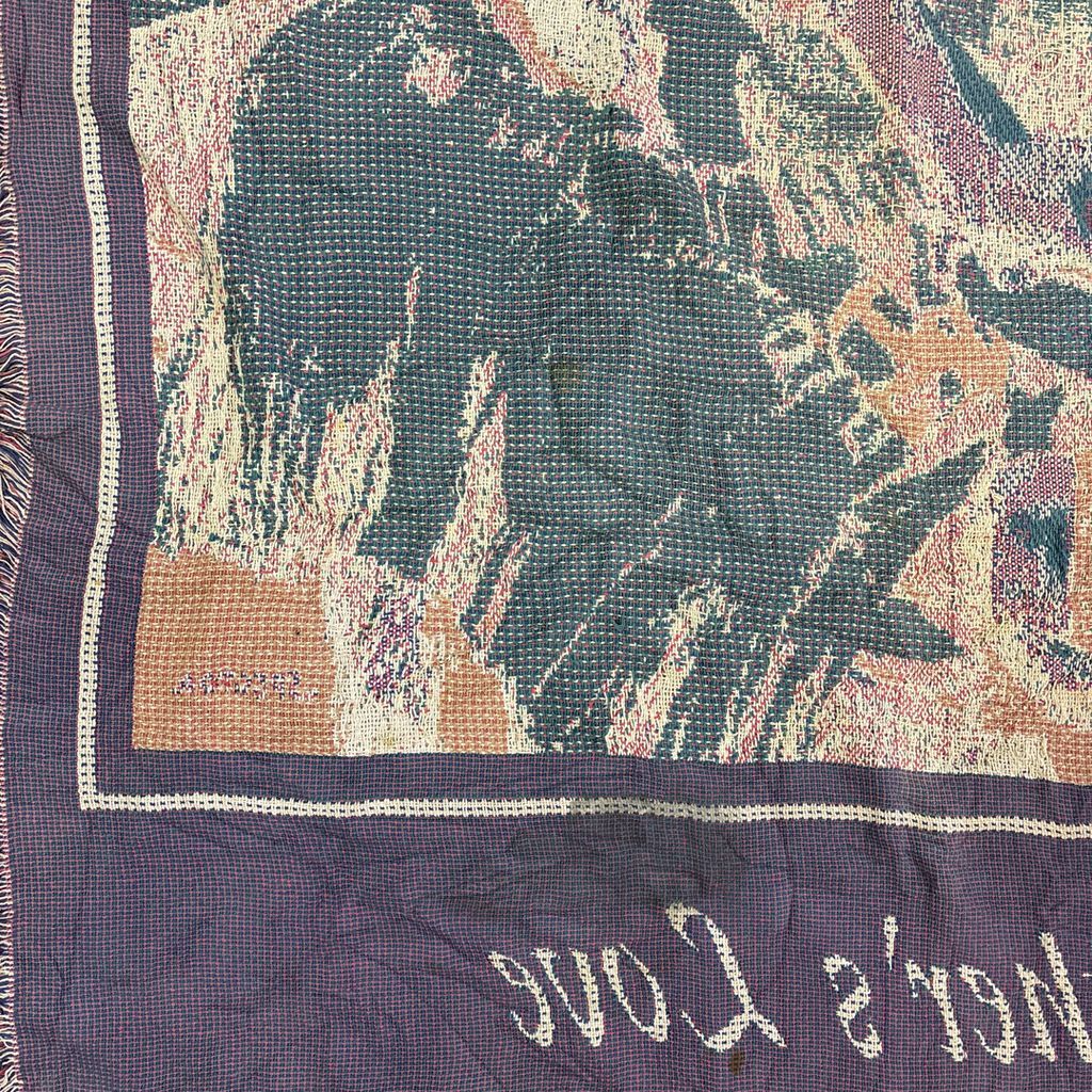 vintageラグ ブランケット マルチカバー タペストリー アート 絵画 母