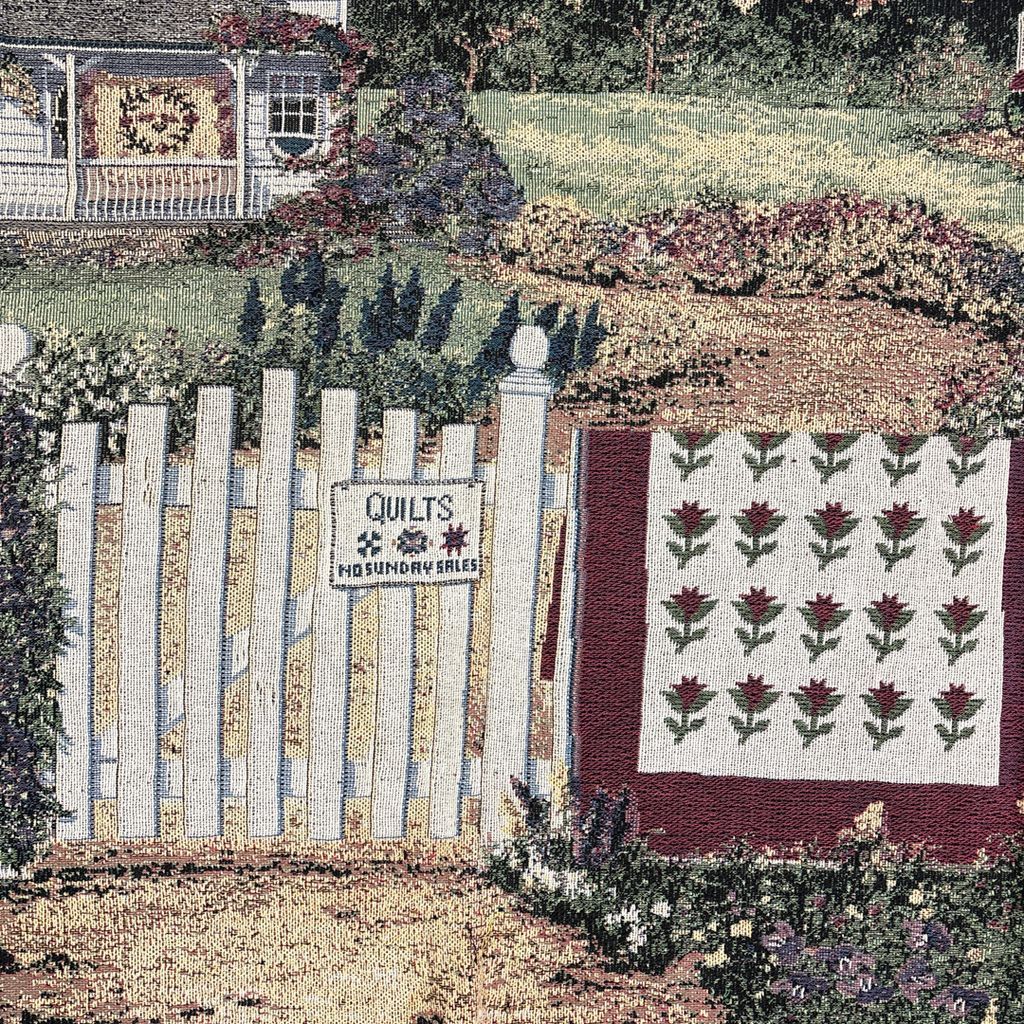 vintageラグ ブランケット マルチカバー タペストリー アート 絵画