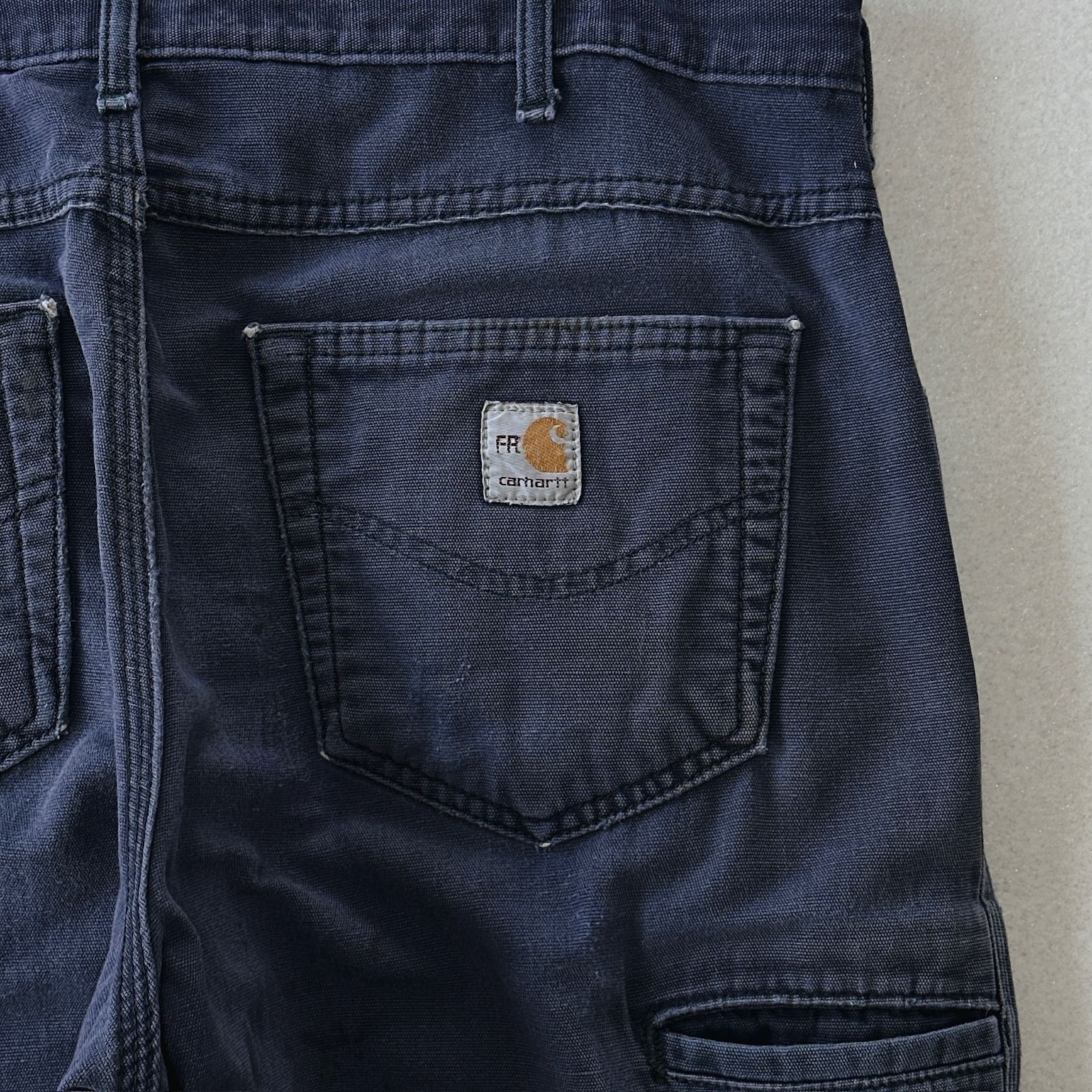 00s old Carhartt FR ワークパンツ 茄子紺 メキシコ製 ダークネイビー 