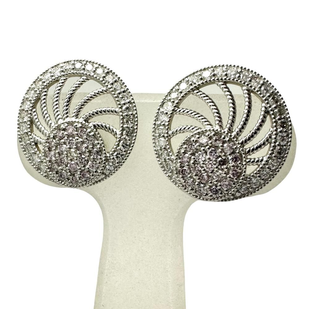 ピンクダイヤモンド 計0.13×2ct ダイヤモンド 計0.16×2ct ピアス Pt900