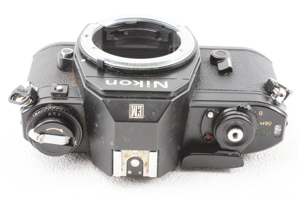 返品不可 ジャンク品 カメラ2個セット Nikon EM + Pentax MX#313