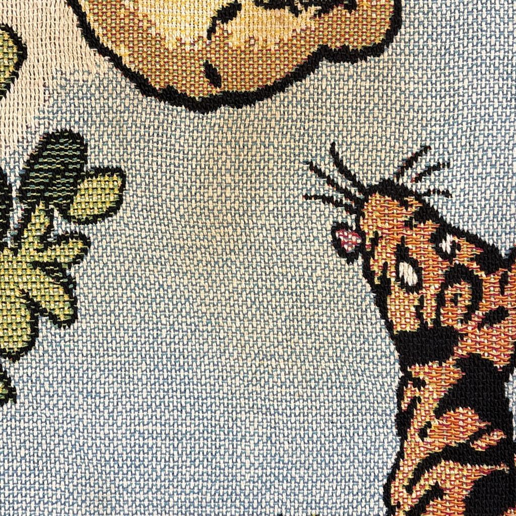 美品 クラシックプー タペストリー ラグ ブランケット、ディズニー DISNEY vintageラグ ブランケット マルチカバー タペストリー Disney