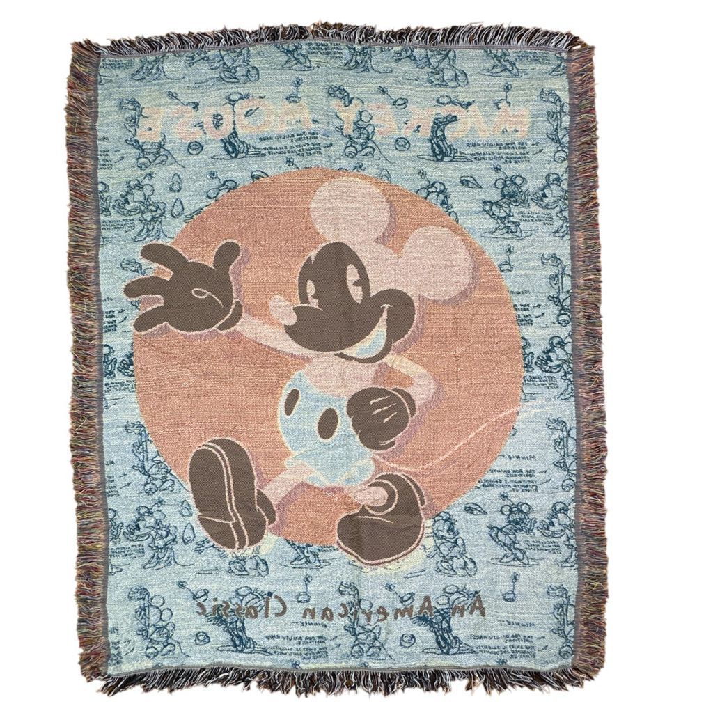 vintageラグ ブランケット マルチカバー タペストリー Disney ディズニーミッキー ヴィンテージ ラグマルチカバーディズニーワールド