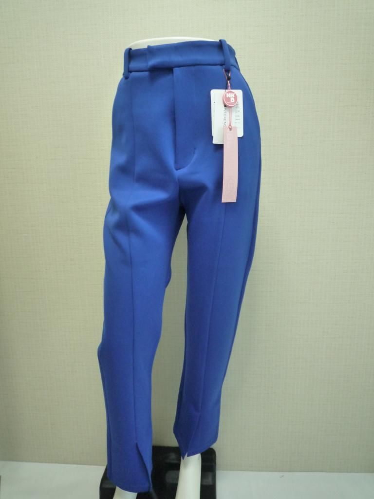 タグ付き エヌビービーウィークエンド パンツ 1 ジャージー素材 裾スリット入り