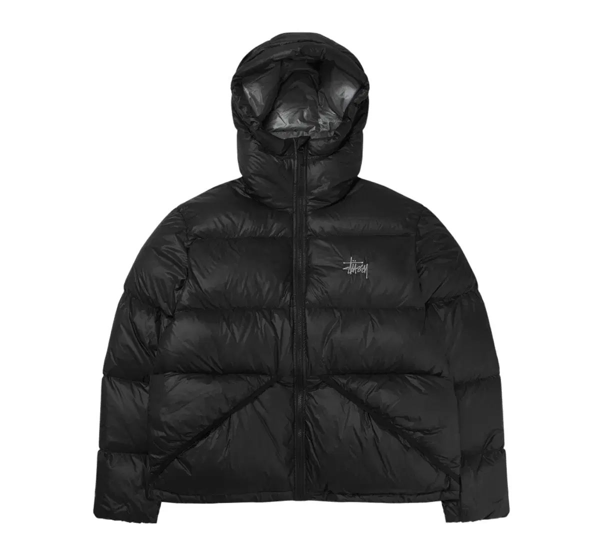 STUSSY ダウン パーカ マイクロ リップストップ FANTOM ブラック XXL