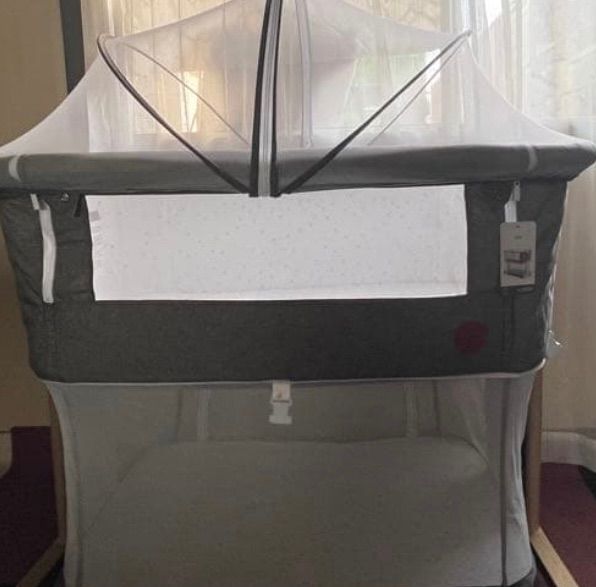 【新品】HZDMJベビーベッド添い寝折りたたみ ハイローベッドグレー 03C-G 新品】HZDMJベビーベッド添い寝折りたたみ ハイローベッドグレー 03C-G