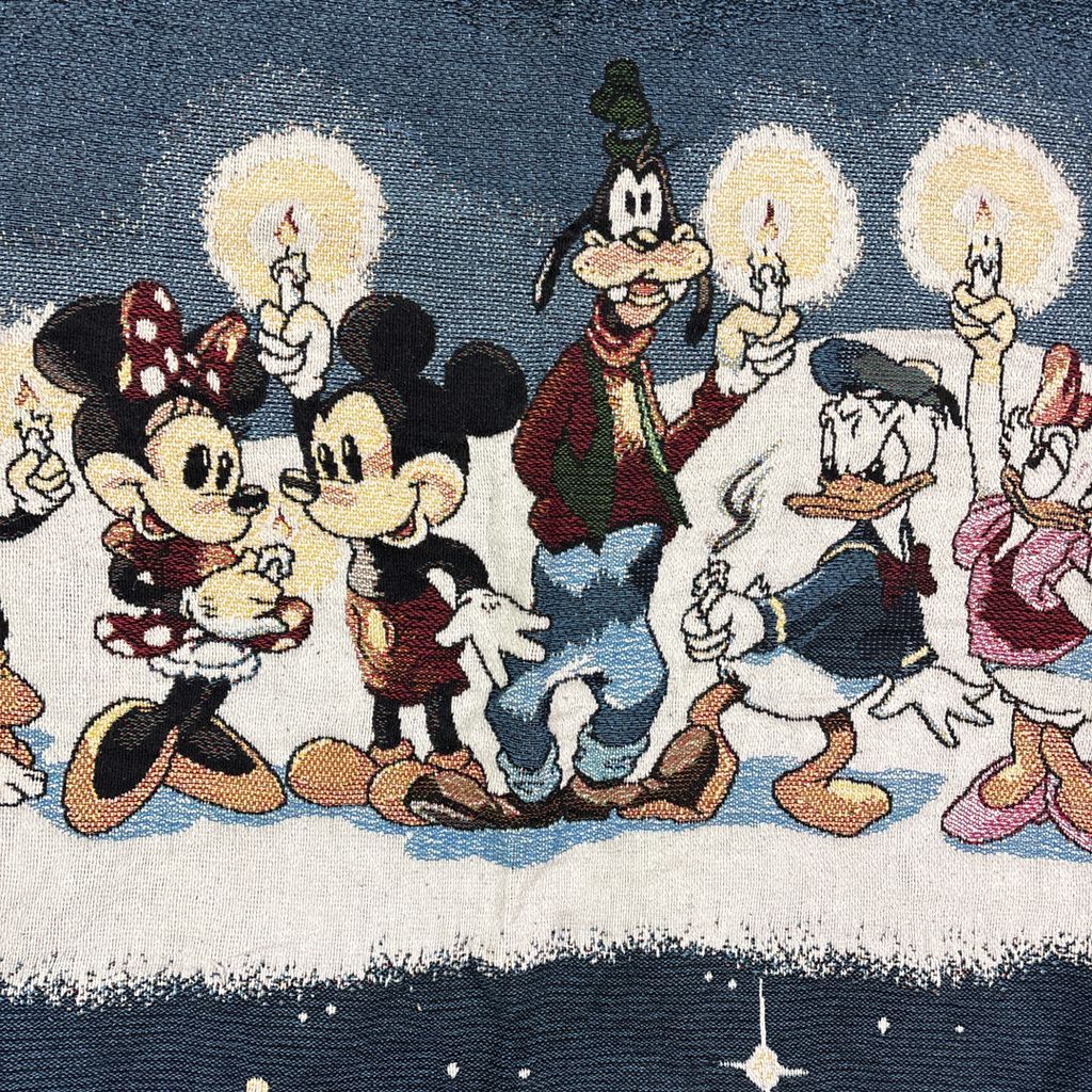 vintageラグ ブランケット マルチカバー タペストリー Disney
