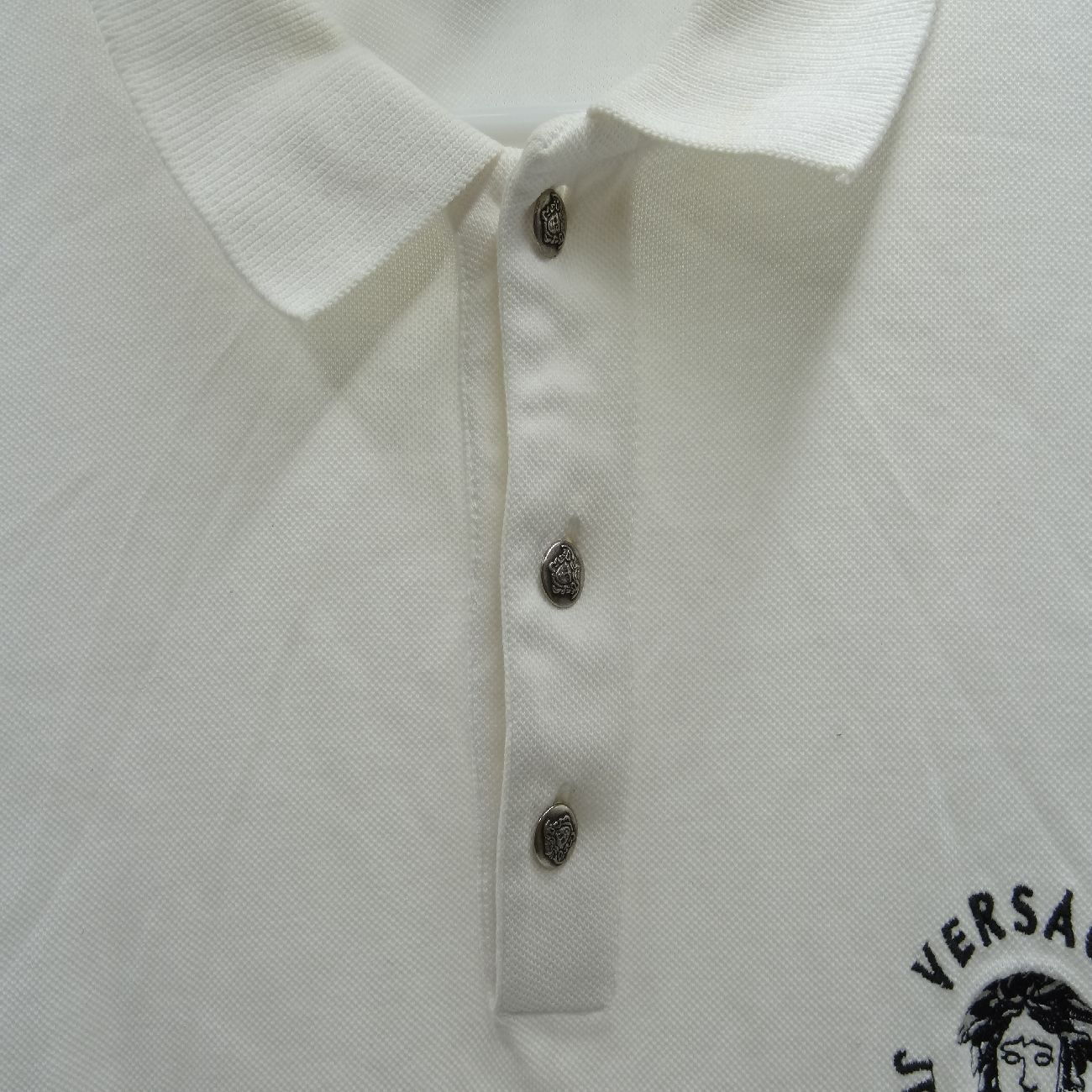 ヴェルサーチェ ジーンズ メデューサ ポロシャツ size M ホワイト 正規品 VERSACE JEANS COUTURE ヴェルサーチ ジーンズクチュール メデューサ