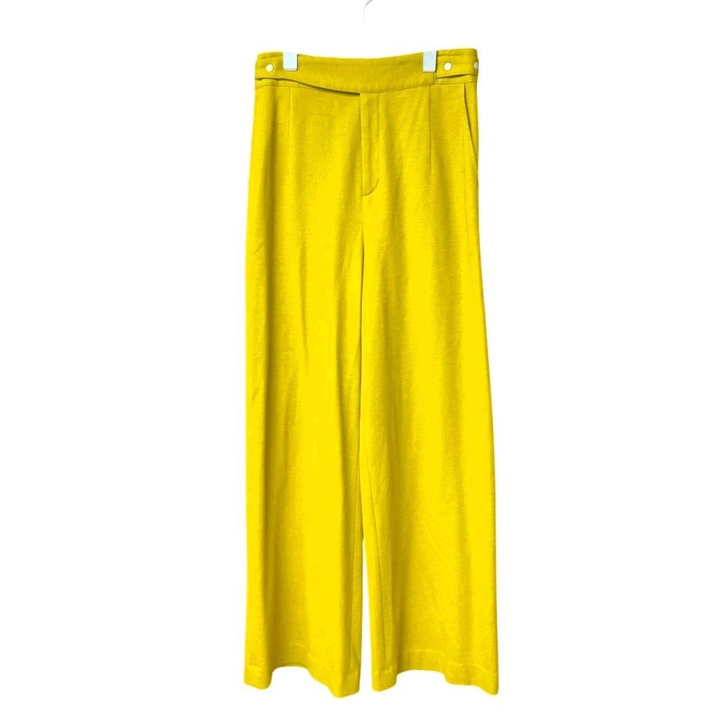 アドーア ADORE ウールスムースワイドパンツ ストレート 36 からし色