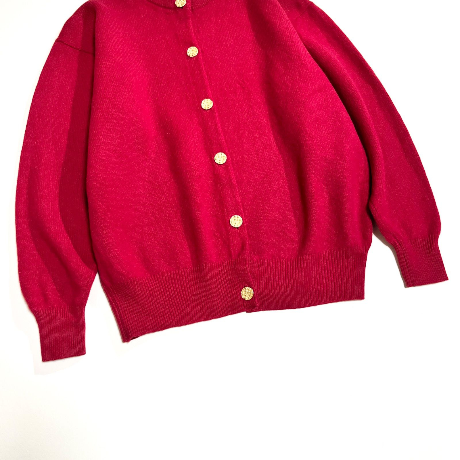 cZ56 BALLANTYNE CASHMERE カシミヤ100% クルーネック カーディガン