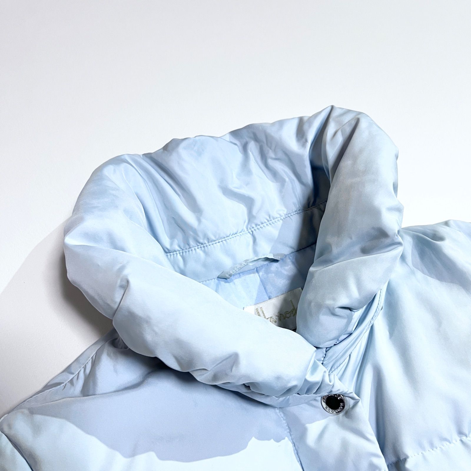 cZ59 希少カラー Harrods 2way ブルー ファー ダウンコート フォックス