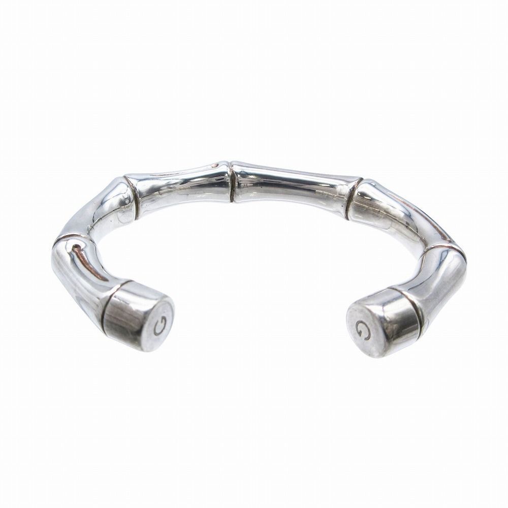 こ様 グッチ バンブー バングル ブレスレット シルバー 925 ヴィンテージ GUCCI グッチ バンブー バングル ブレスレット アクセサリー 馬脚