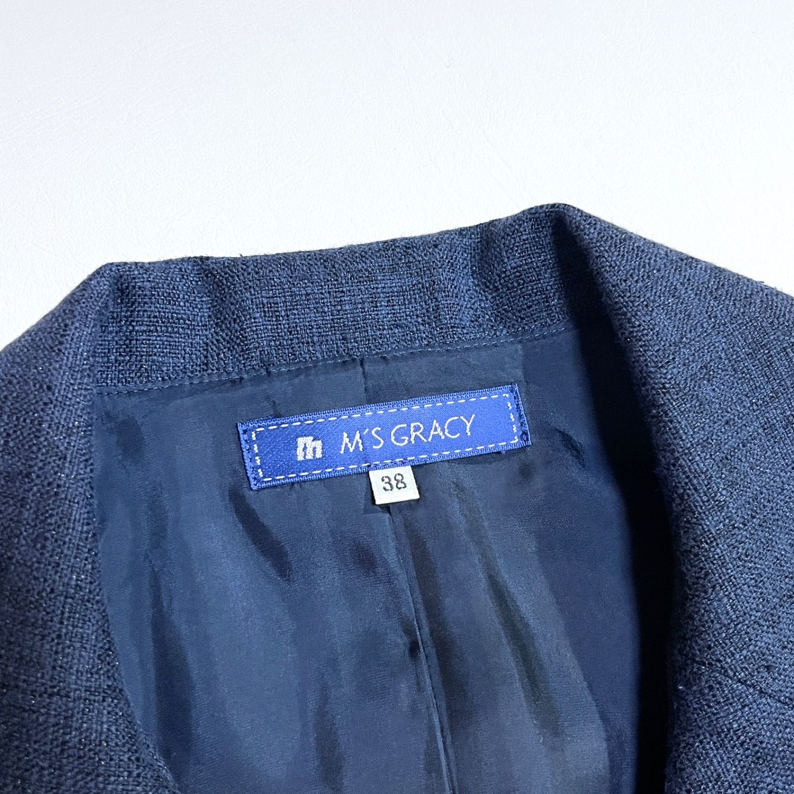 新品 M'S GRACY エムズグレイシー スーツ セットアップ 38 ネイビー M'S GRACY エムズグレイシー セットアップ スーツセット 38 - メルカリ