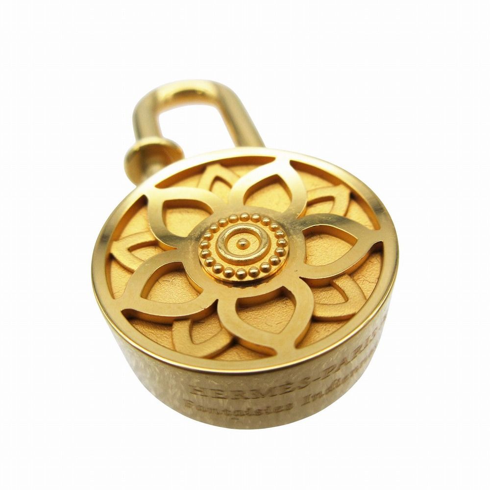 HERMES エルメス 08年限定 lotus flower cadena charm 蓮の花 カデナ