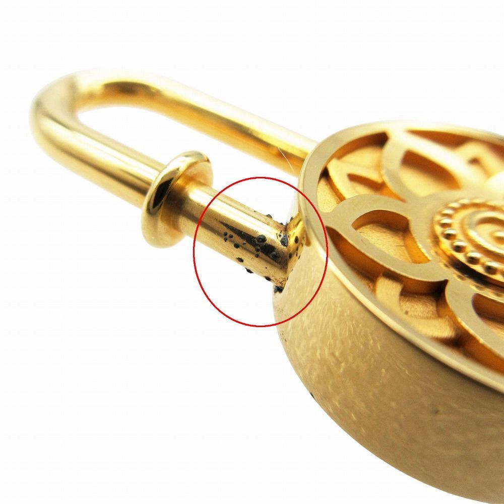 HERMES エルメス 08年限定 lotus flower cadena charm 蓮の花 カデナ