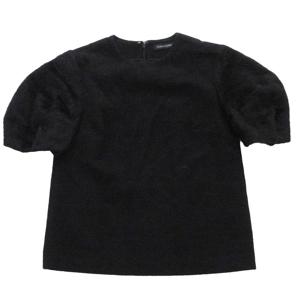YOKO CHAN ブラックファー付きトップス YOKO CHAN ブラックファー付きトップス