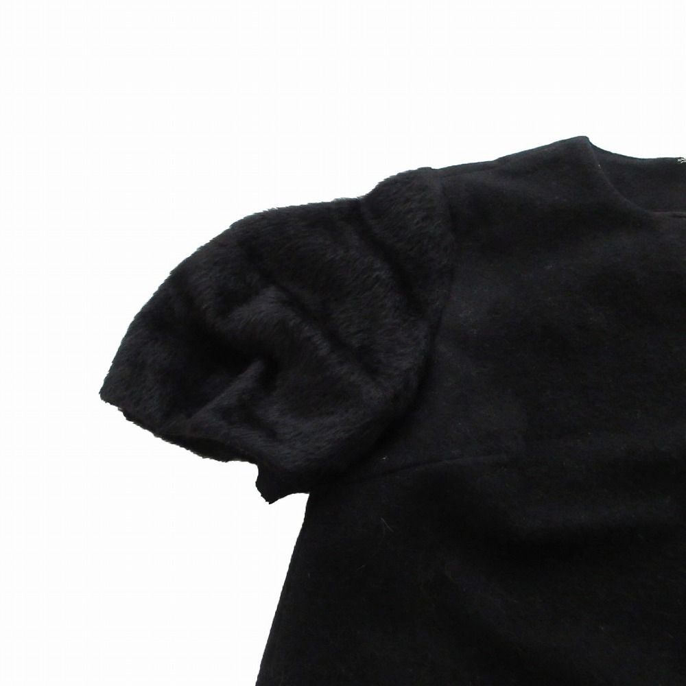 YOKO CHAN ブラックファー付きトップス YOKO CHAN ブラックファー付きトップス