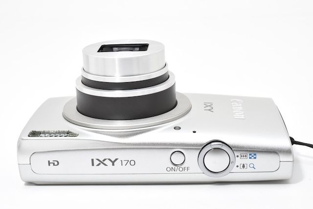 並品＞ Canon デジタルカメラ IXY 170 シルバー 光学12倍ズーム IXY170