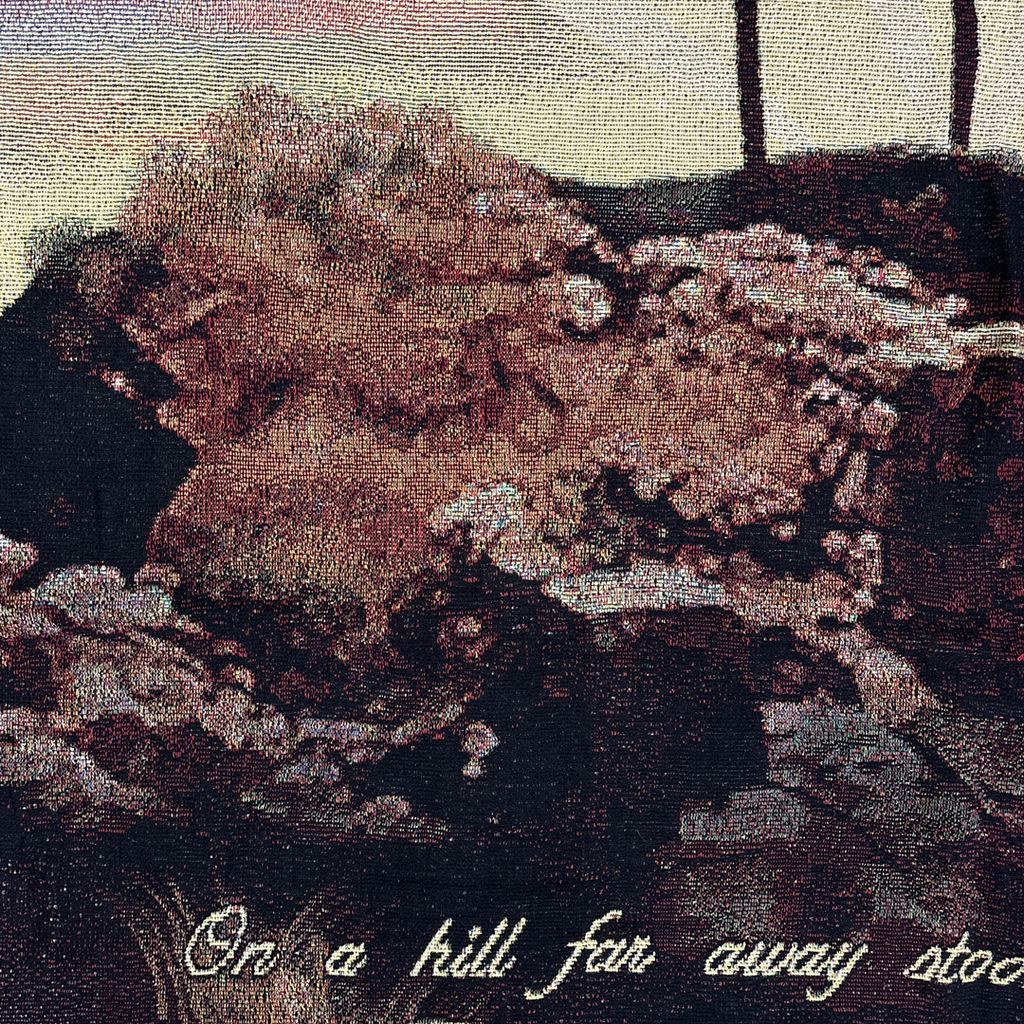 vintageラグ ブランケット マルチカバー タペストリー 宗教 キリスト教