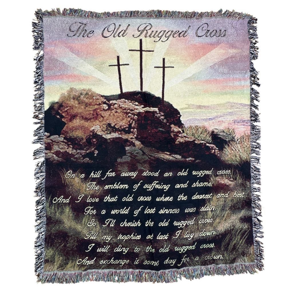 vintageラグ ブランケット マルチカバー タペストリー 宗教 キリスト教