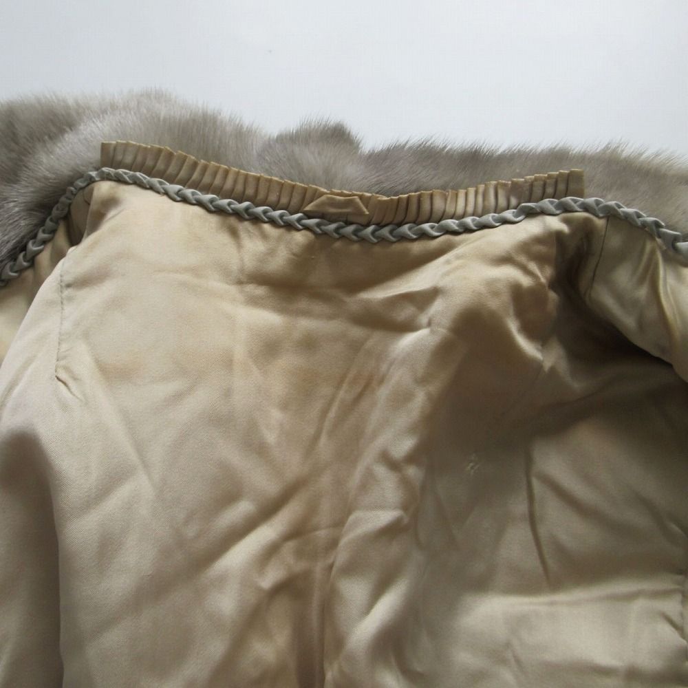 サファイアミンク ミンクファー 本毛皮 リアルファー ハーフコート