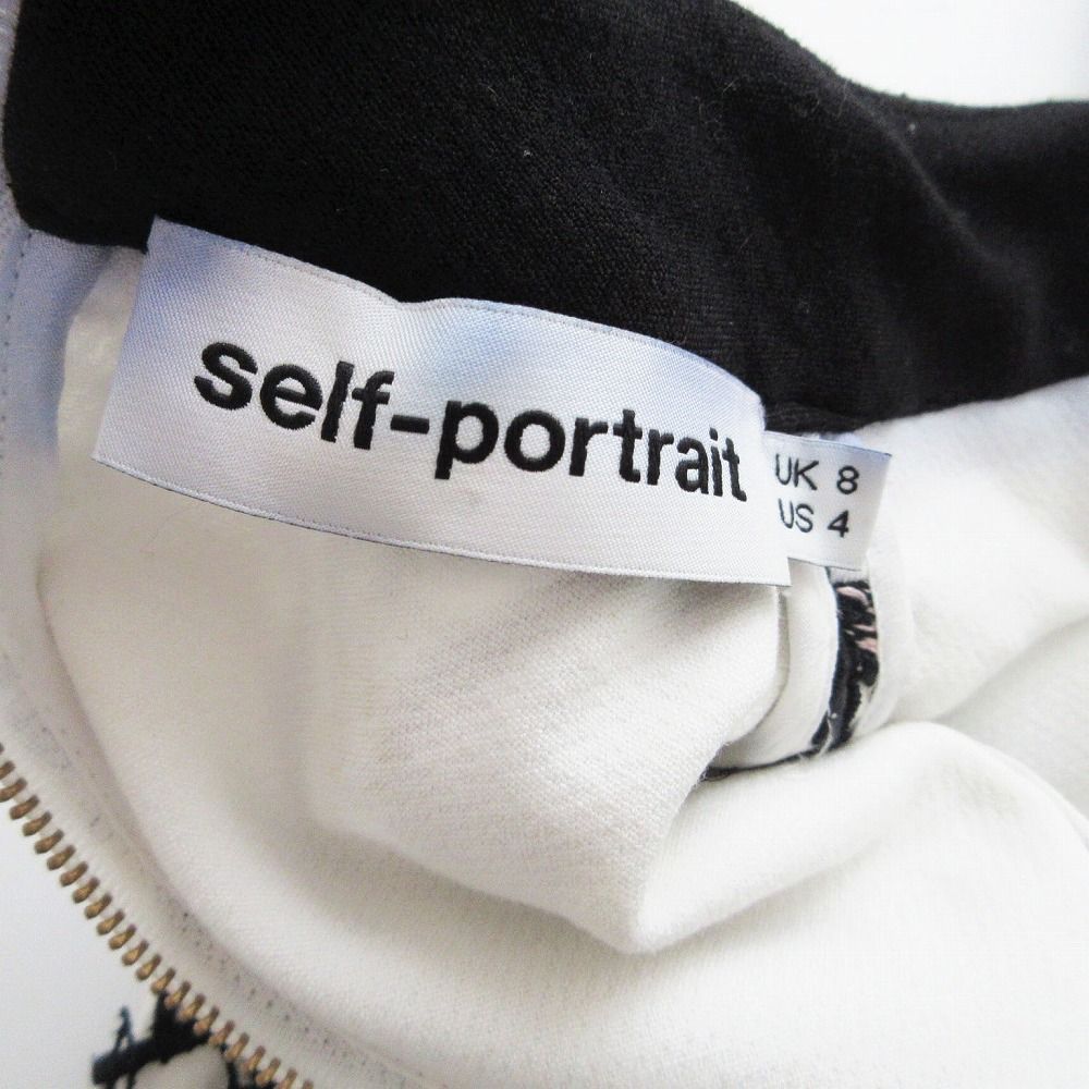 Self-portrait セルフポートレート ハイネック総レースミニドレス