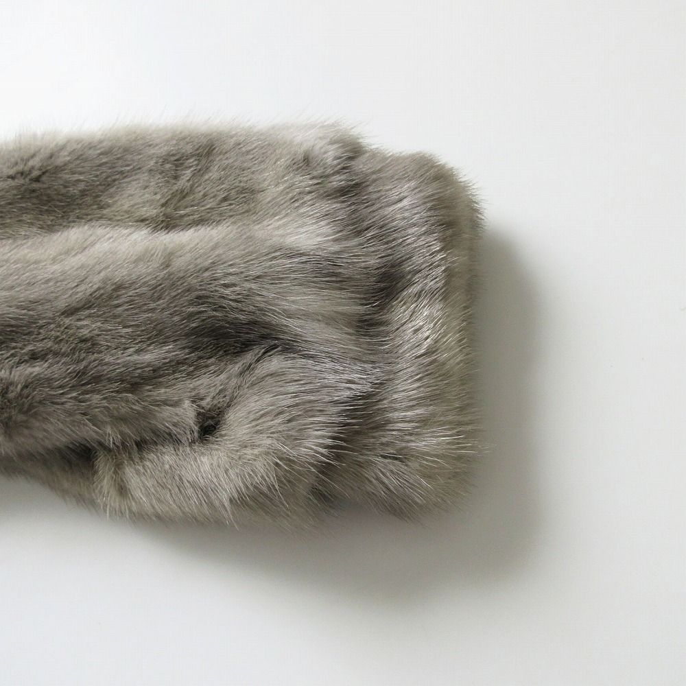 サファイアミンク ミンクファー 本毛皮 リアルファー ハーフコート