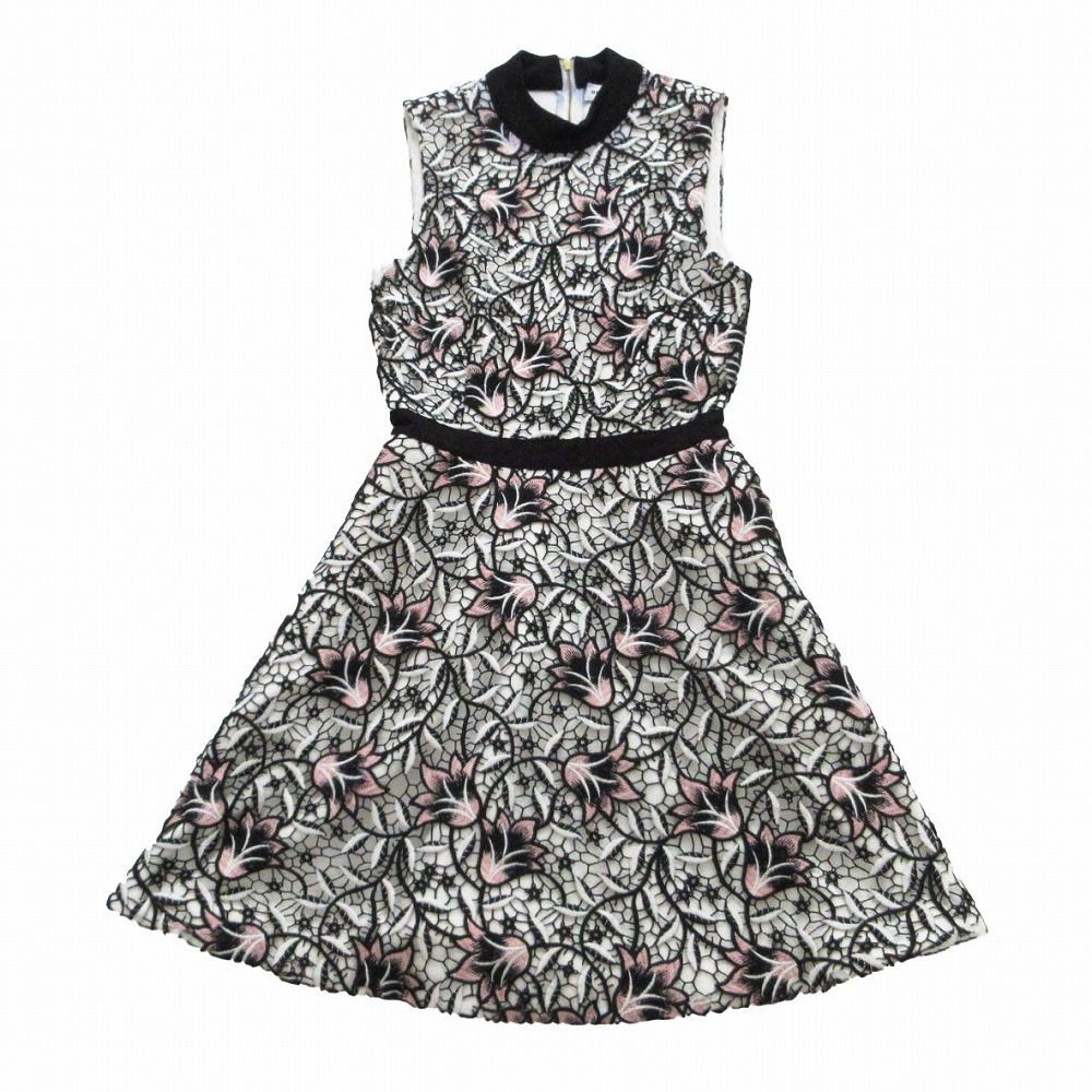 Self-portrait セルフポートレート ハイネック総レースミニドレス