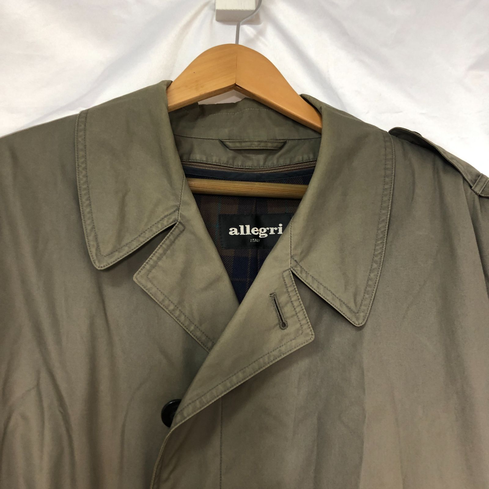 allegri オリーブグリーン ロングコート　アレグリ　三陽商会 お買い得，最新作 マルジェラ期 allegri トレンチコートMAXQuality