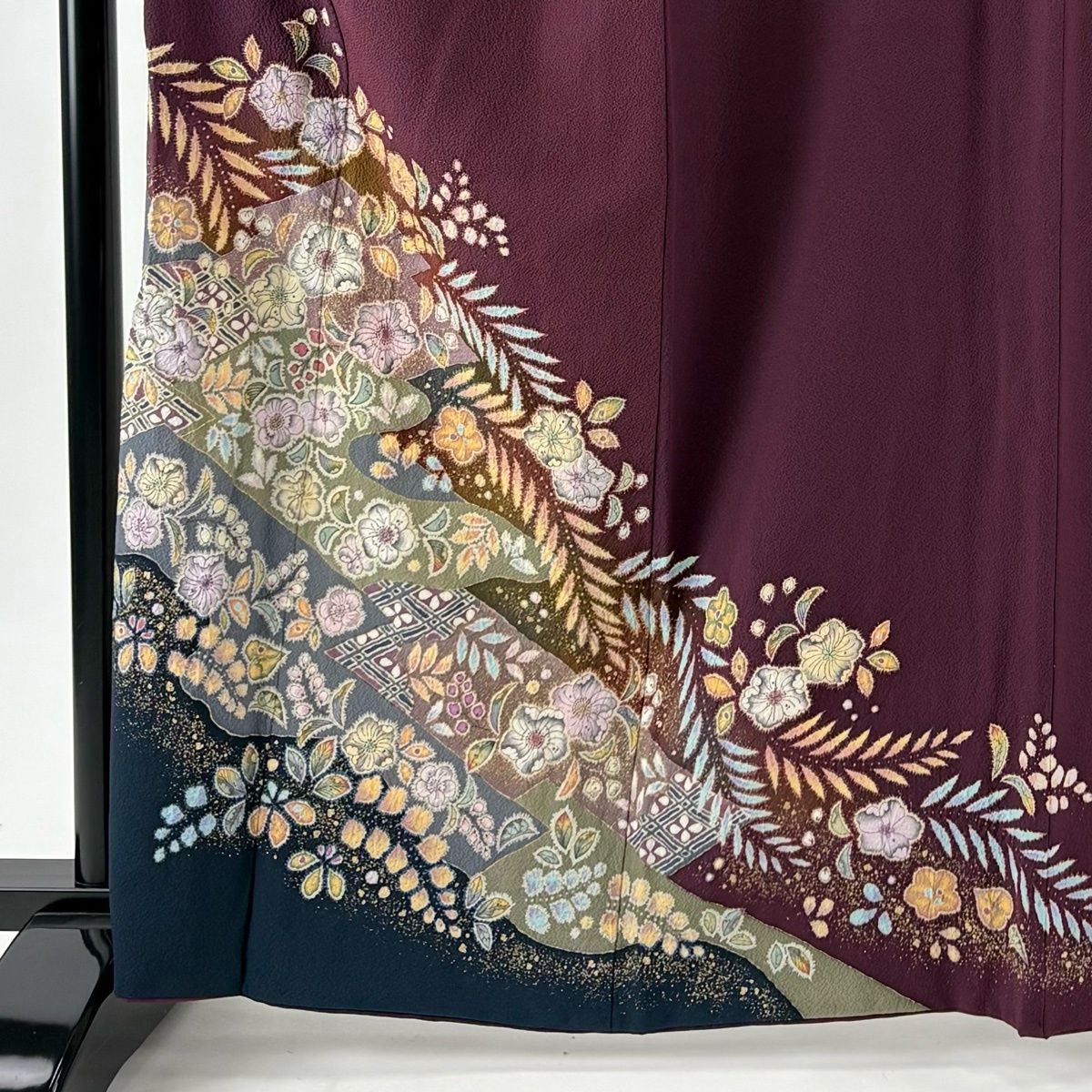 付下げ 身丈164cm 裄丈66cm M 袷 翠山工房 やまと 落款 辻が花 金彩
