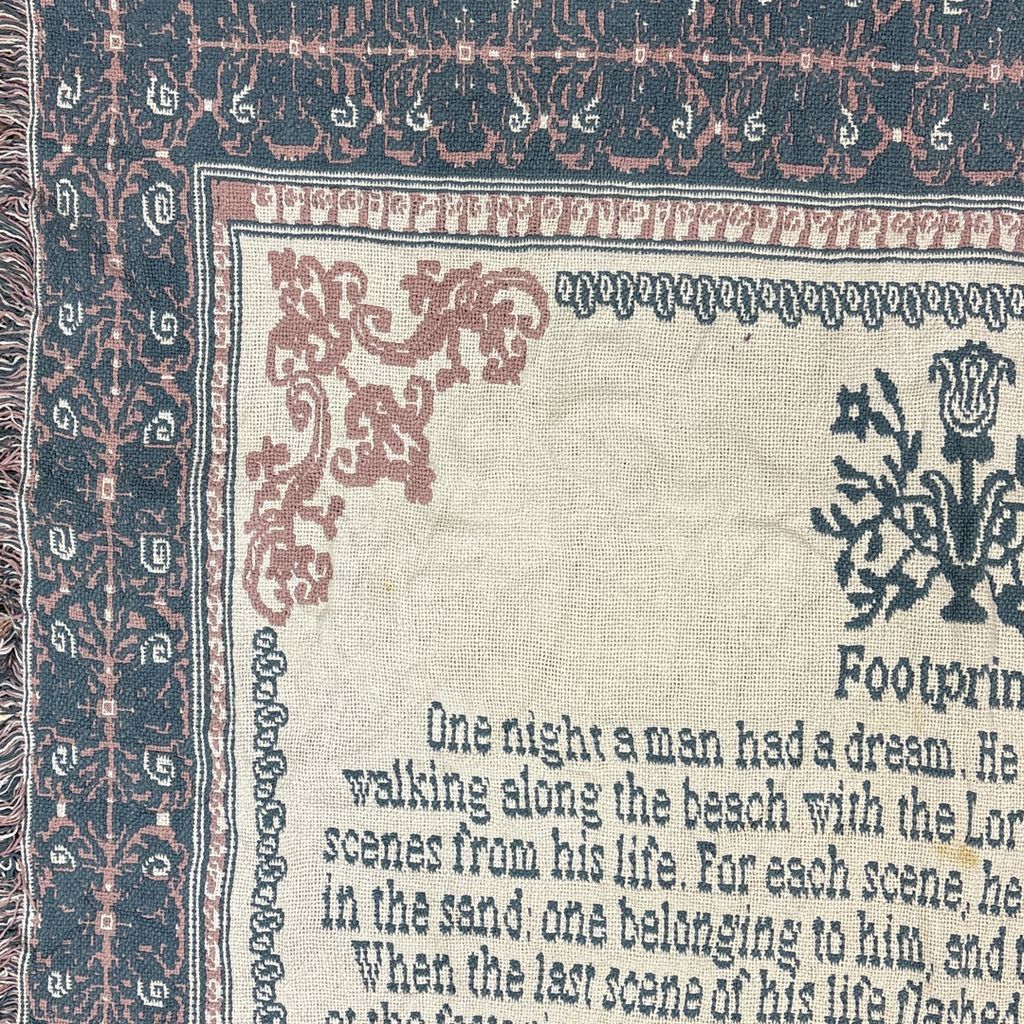 vintageラグ ブランケット マルチカバー タペストリー 宗教 キリスト教