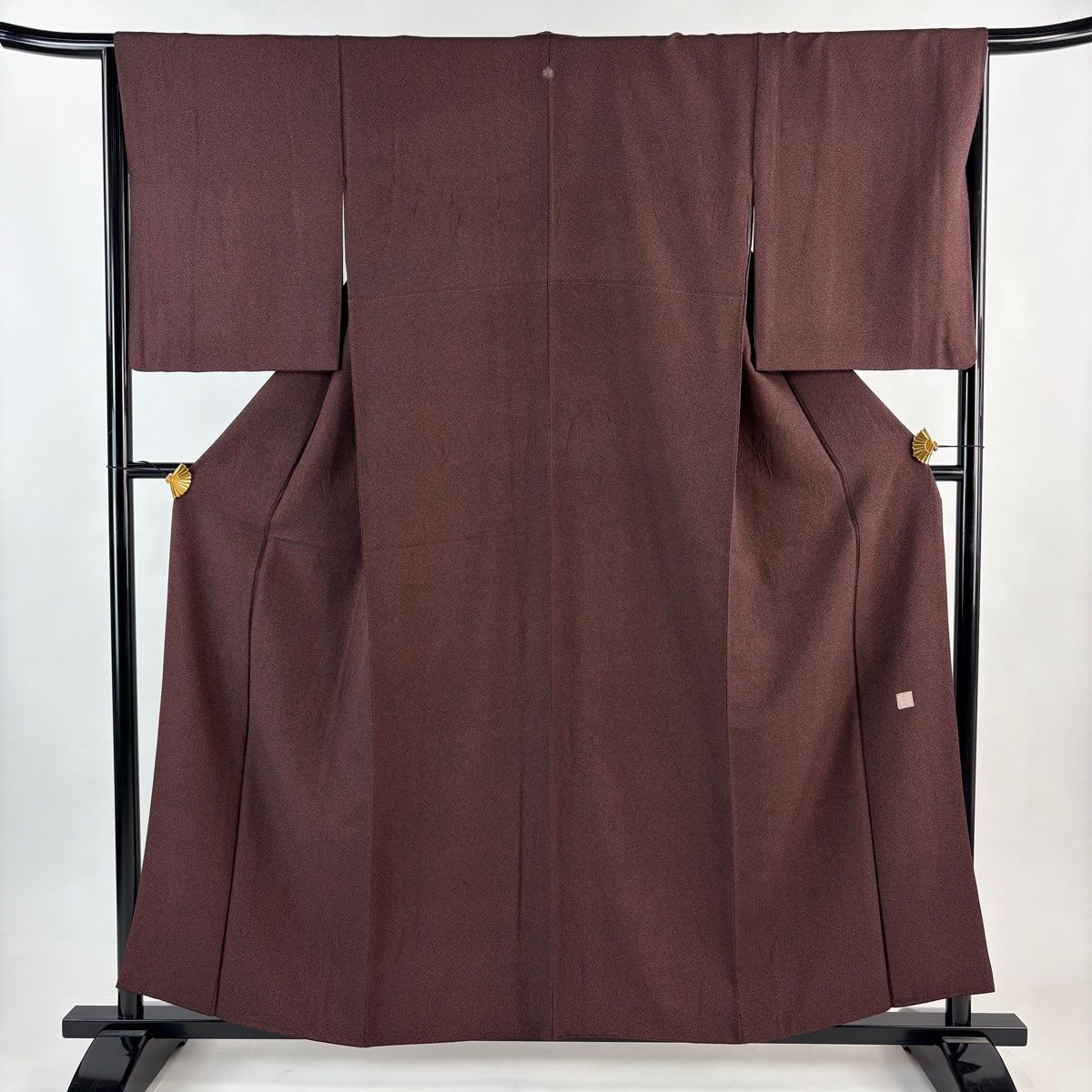 美品】 江戸小紋 身丈159cm 裄丈66cm M 袷 やまと 落款 宝尽くし 赤紫