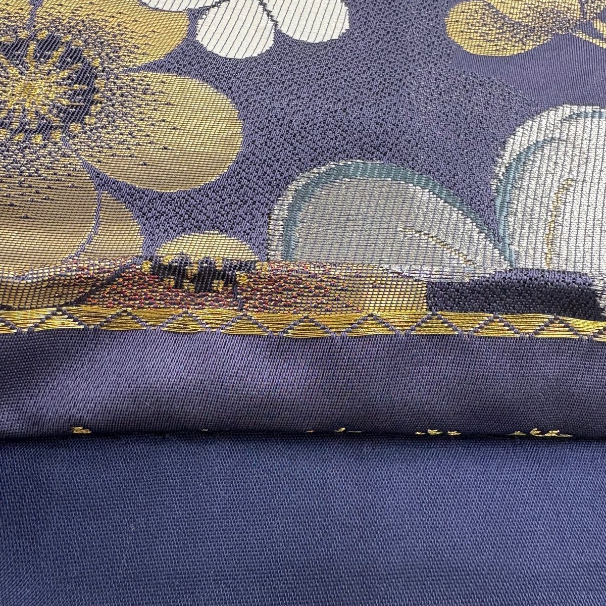 袋帯 秀品 梅 金銀糸 箔 青紫 六通 正絹 【中古】 - メルカリ