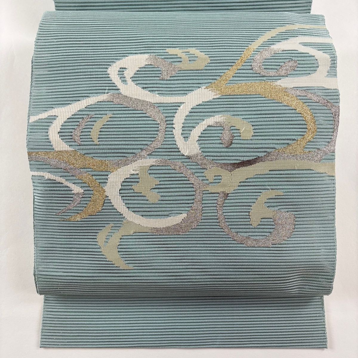 名古屋帯 秀品 松葉仕立て トンネル仕立て 八寸名古屋帯 夏帯 絽 唐草