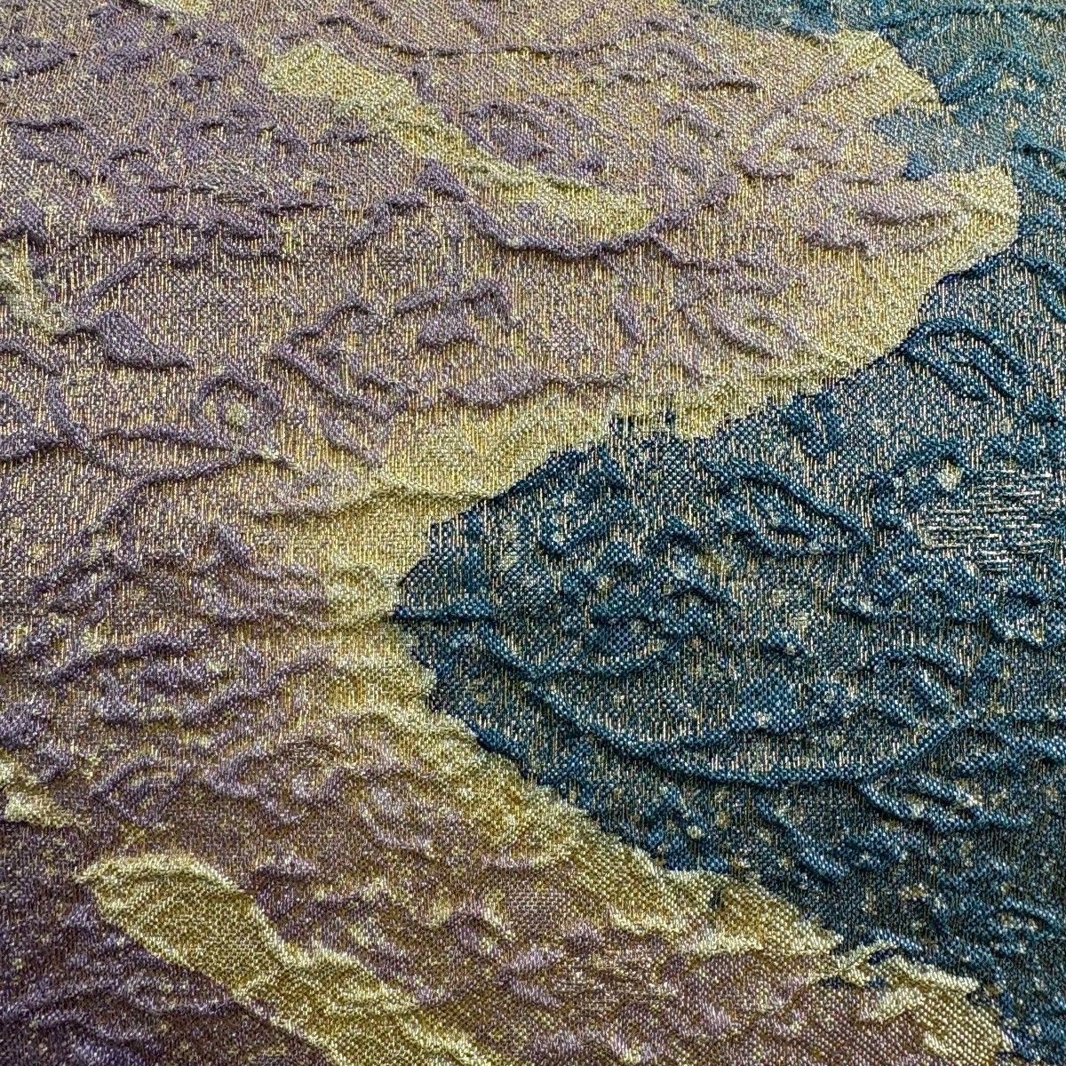 美品】 袋帯 秀品 霞 幾何学模様 金糸 薄紫 全通 正絹 【中古】 - メルカリ