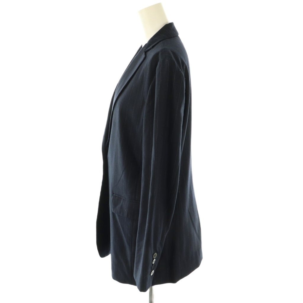 プラージュ Plage ストライプ1Bテーラードジャケット ブレザー 38 紺