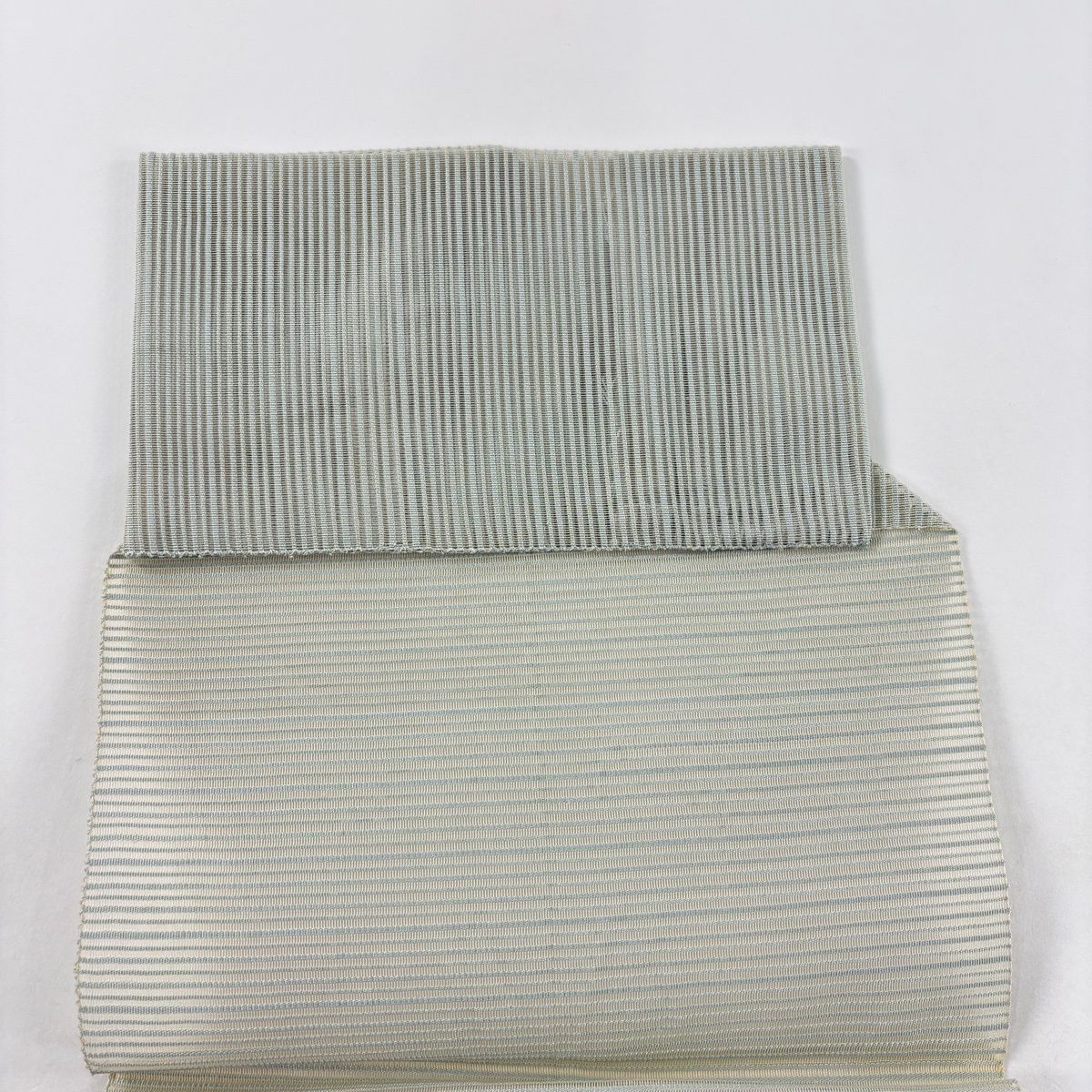 美品】 名古屋帯 秀品 夏帯 八寸名古屋帯 松葉仕立て 斜縞