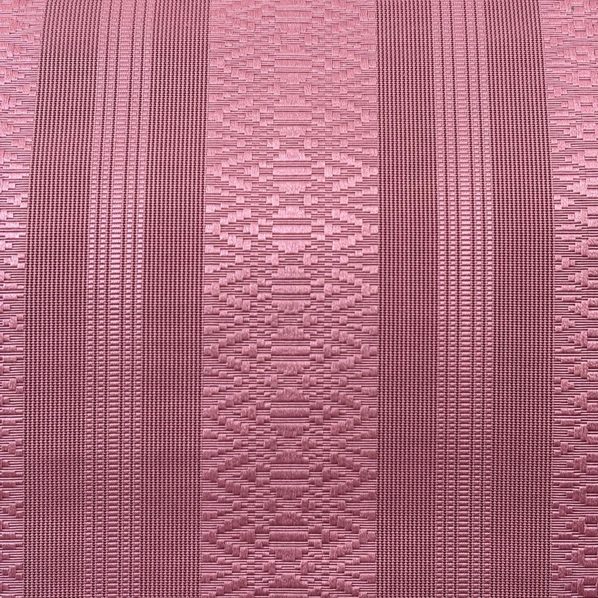 名古屋帯 優品 八寸名古屋帯 夏帯 紗 トンネル仕立て 縞 独鈷 ピンク