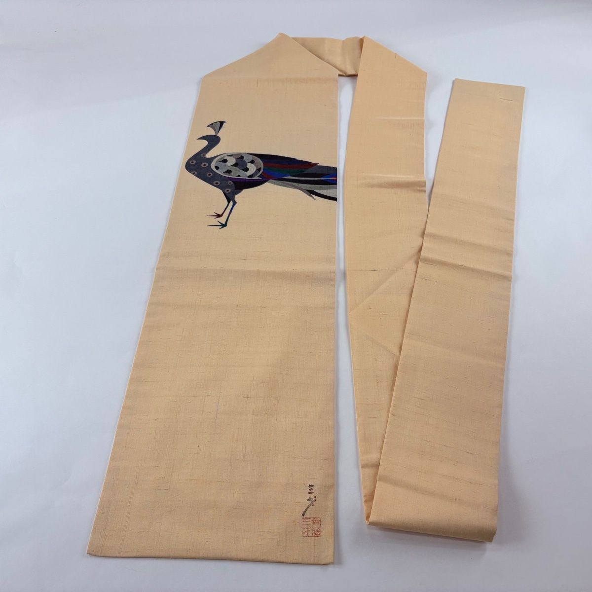 9寸￼名古屋帯、藤色正絹、斉藤三￼才 9寸￼名古屋帯、藤色正絹、斉藤三￼才 9寸￼名古屋