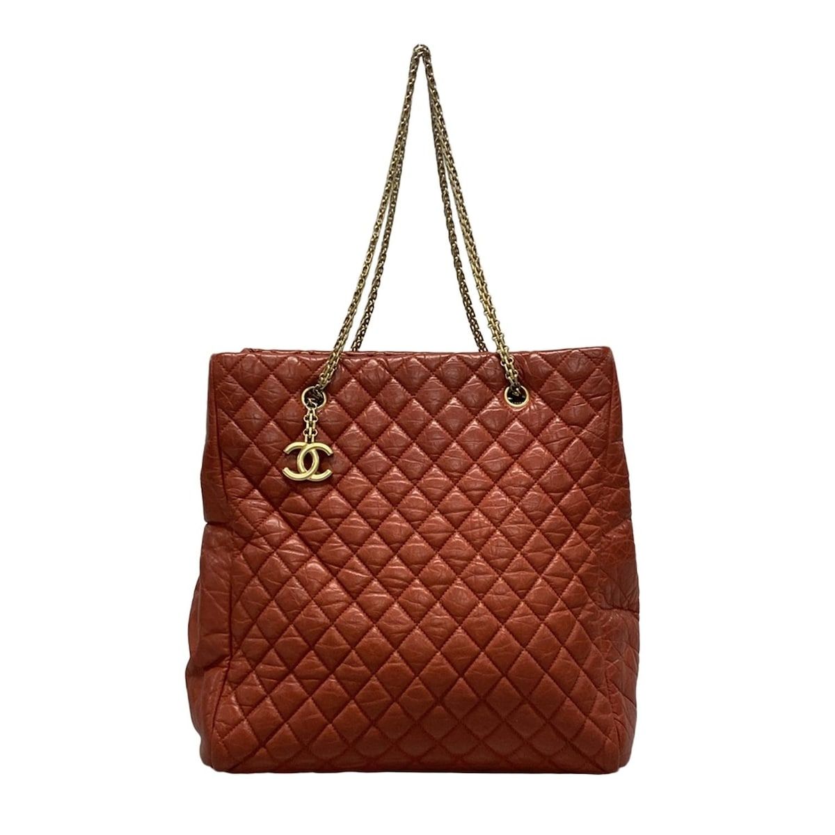 CHANEL(シャネル) トートバッグ マトラッセ レッド マドモアゼル