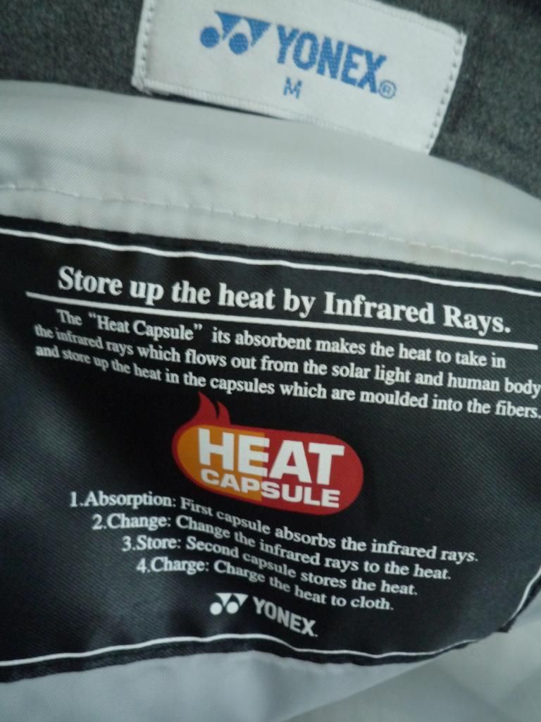 ヨネックス ベンチコート M（ユニセックス）グレー系＋ピンク系 YONEX