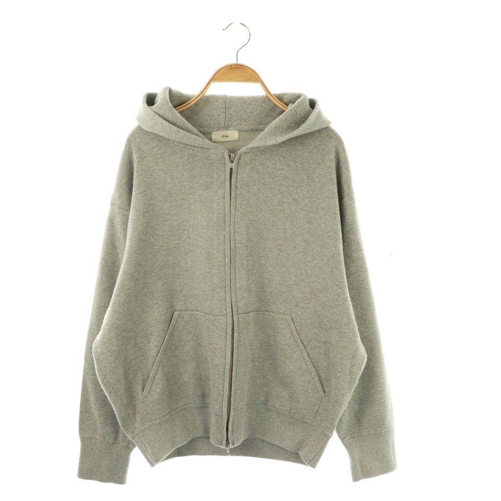 イエナ IENA 24SS ダブルフェイスジップアップフーディパーカー グレー